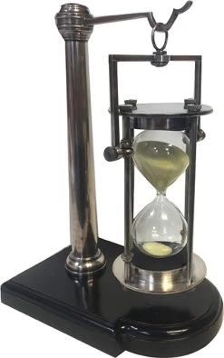 Silver 30 Min Hourglass With Stand By Authentic Models