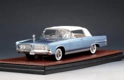1964 Imperial Crown Convertible Closed Top Nassau Blue Metallic In 1:43 Scale