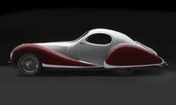 1938 Talbot Lago Coupe Type 150 SS Teardrop Silver Red By CMC In 1:18 Scale
