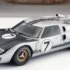 1966 Ford GT40 Mk II Silver And Black In 1:18 Scale By Shelby Collectibles