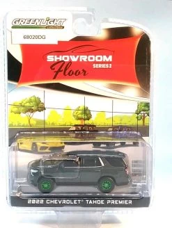 2022 Chevrolet Tahoe Premier In Evergeen Gray Metallic RARE GREEN WHEELS In 1:64 Scale