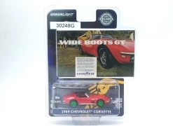 Goodyear Vintage Ad Cars 1969 Chevrolet Corvette Wide Boots In *RARE GREEN WHEELS 1:64 Scale By Greenlight