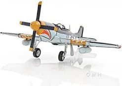 1943 Grey Mustang P51 1:40 Scale By Old Modern Handicrafts