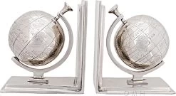 Alum Globe Bookend Set Of Two By Old Modern Handicrafts