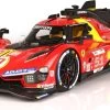 2023 Ferrari 499P Winner Le Mans Car # 51 In 1:18 Scale W/ Finish Line Special Base