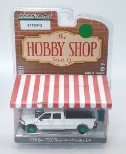 2021 Ram 2500 Tradesman With Garbage Bin In 1:64 Scale *RARE GREEN WHEELS By Greenlight