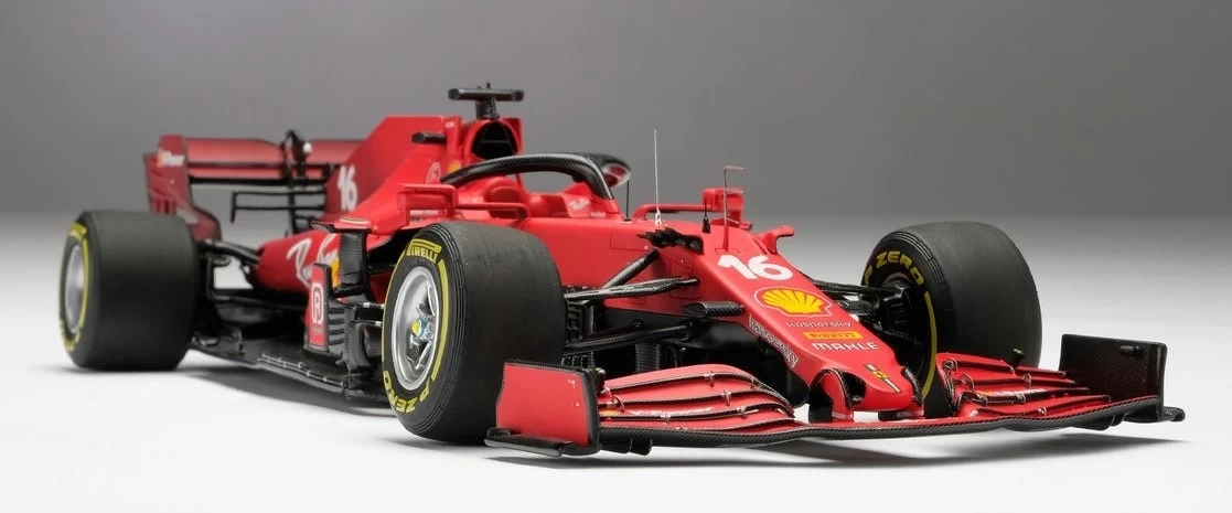FERRARI SF21 CHARLES LECLERC In 1:18 Scale By Amalgam 3 FERRARI SF21 CHARLES LECLERC In 1:18 Scale By Amalgam
