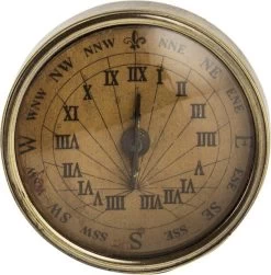 18th C. Compass-Sundial, Small By Authentic Models